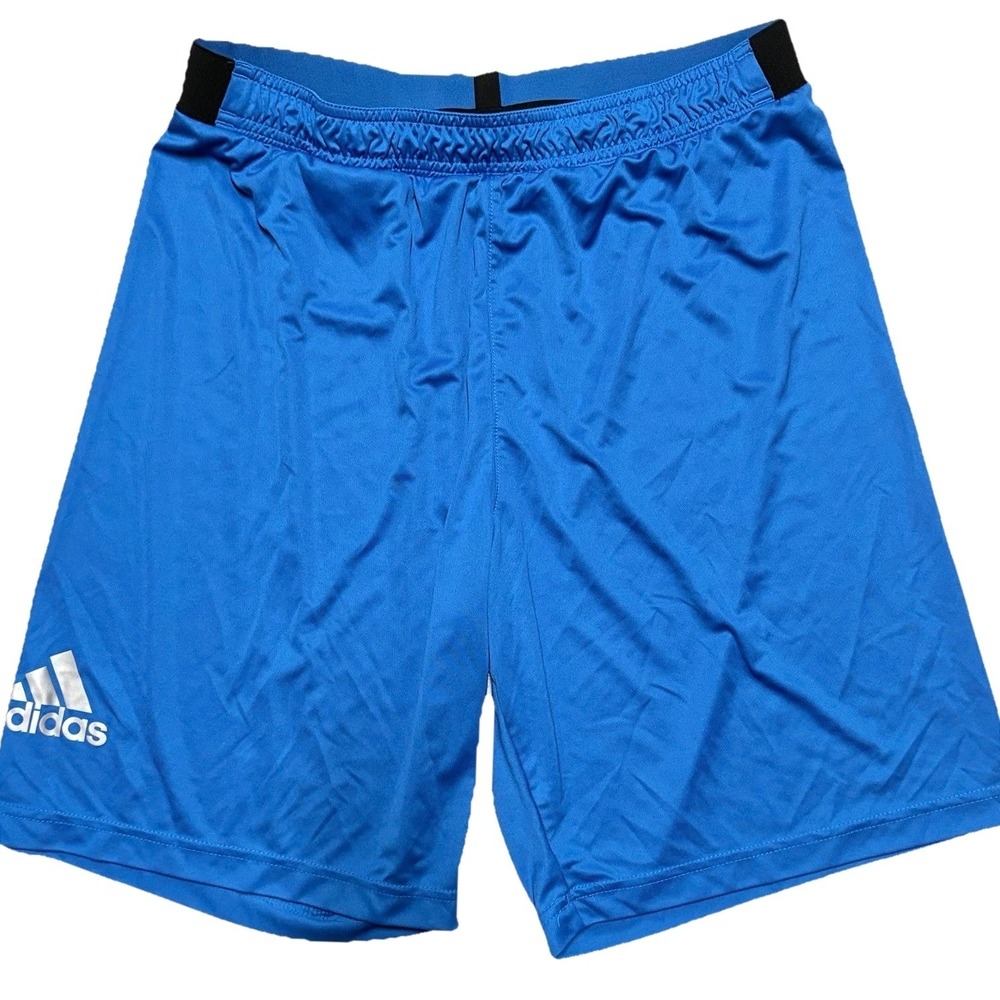 Adidas Messi Climalite Soccer Shorts‎ Blue Mens Large Athletic Training Shorts